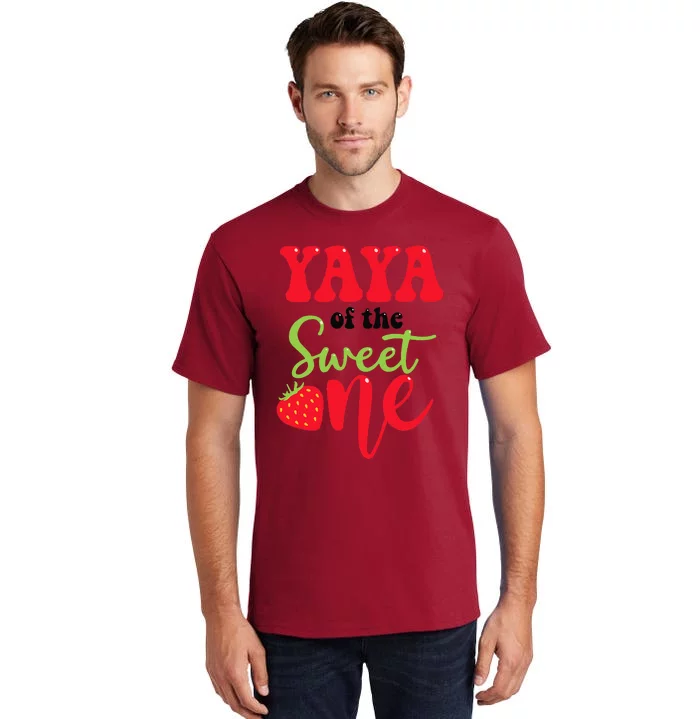 Yaya Of The Sweet One Strawberry Summer First Birthday Tall T-Shirt