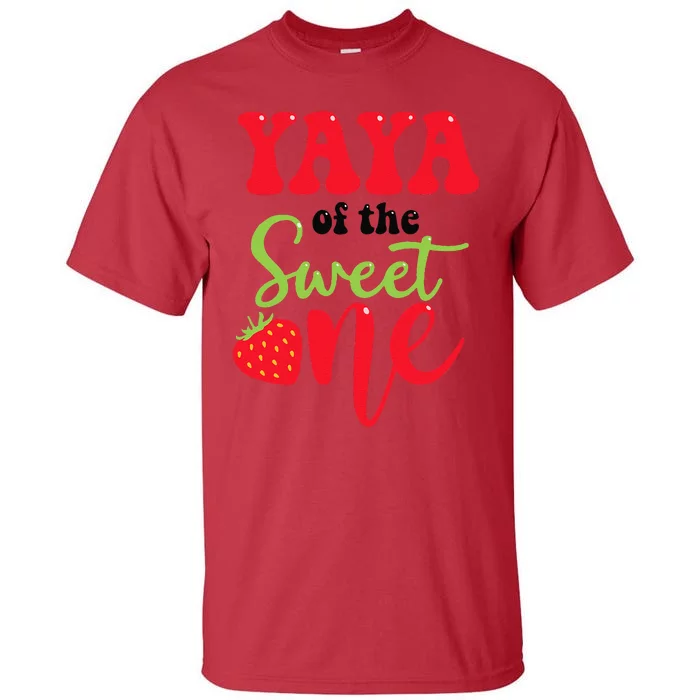 Yaya Of The Sweet One Strawberry Summer First Birthday Tall T-Shirt