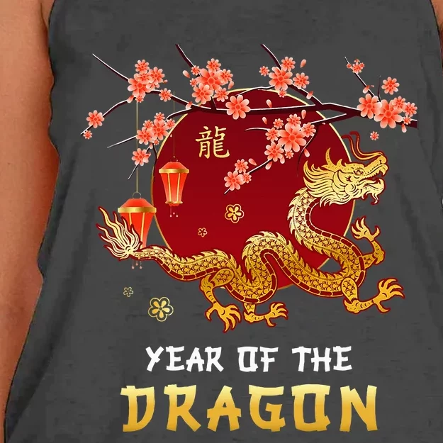 Year Of The Dragon 2024 Lunar New Year Chinese New Year 2024 Women's Knotted Racerback Tank