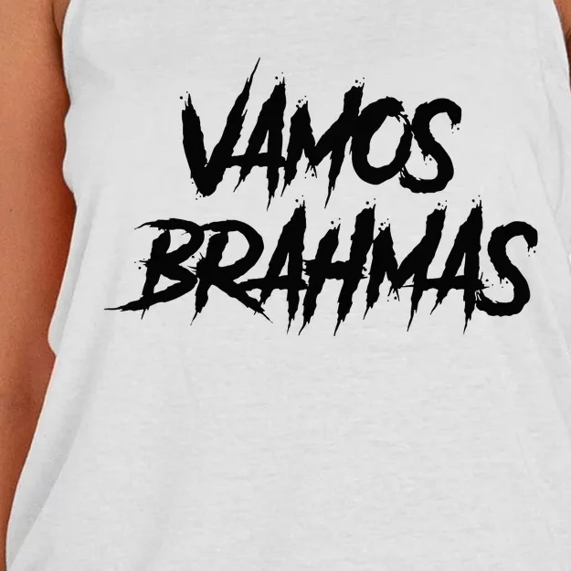 Yellow Out The Dome Brahmas San Antonio Football Tailgate Women's Knotted Racerback Tank