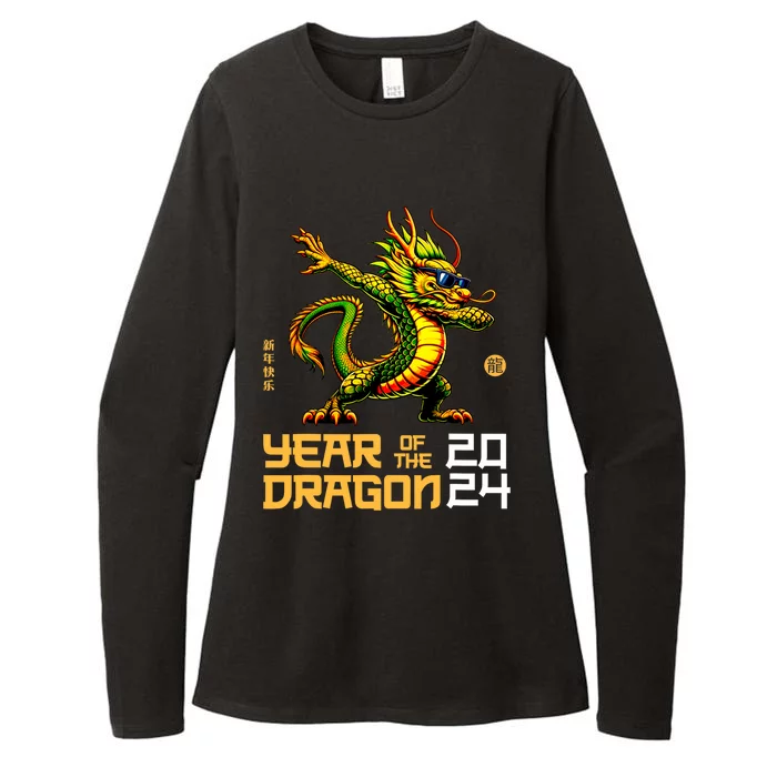 Year Of The Dragon 2024 Chinese New Year 2024 Womens CVC Long Sleeve Shirt