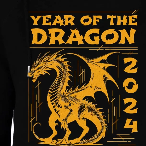 Year Of The Dragon 2024 Lunar New Year Chinese New Year 2024 Womens Funnel Neck Pullover Hood