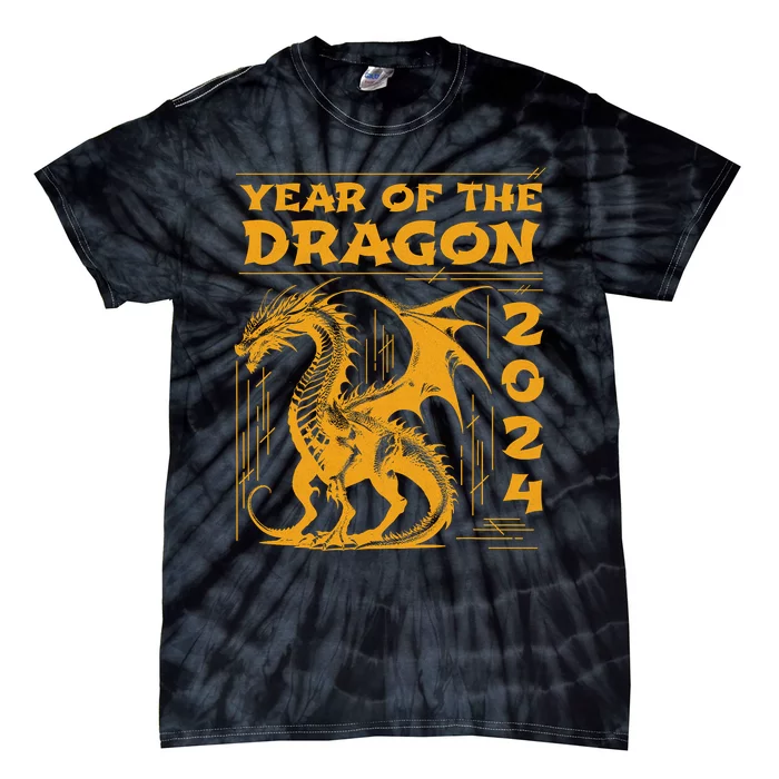 Year Of The Dragon 2024 Lunar New Year Chinese New Year 2024 Tie-Dye T-Shirt