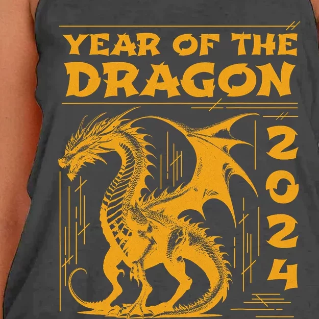 Year Of The Dragon 2024 Lunar New Year Chinese New Year 2024 Women's Knotted Racerback Tank