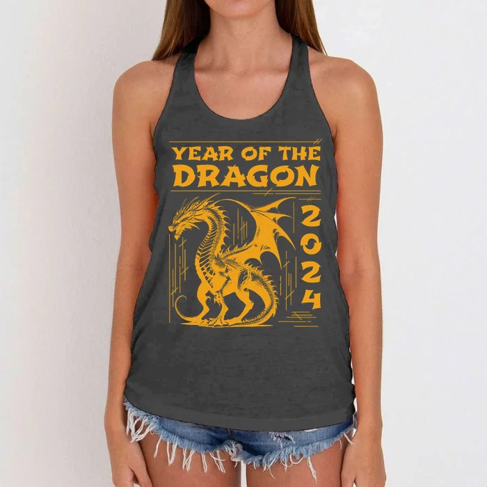 Year Of The Dragon 2024 Lunar New Year Chinese New Year 2024 Women's Knotted Racerback Tank