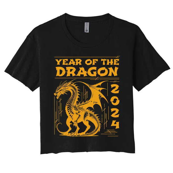 Year Of The Dragon 2024 Lunar New Year Chinese New Year 2024 Women's Crop Top Tee