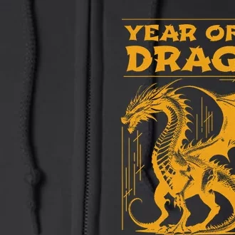 Year Of The Dragon 2024 Lunar New Year Chinese New Year 2024 Full Zip Hoodie