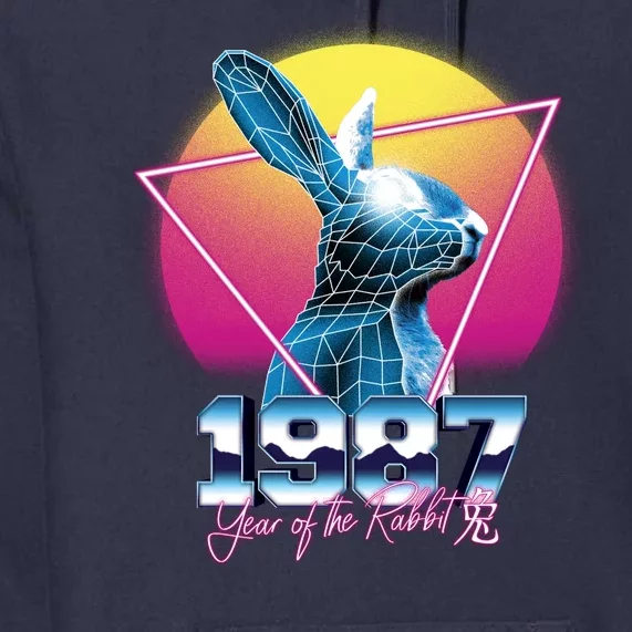 Year Of The Rabbit – Chinese Zodiac – Synthwave Style Premium Hoodie