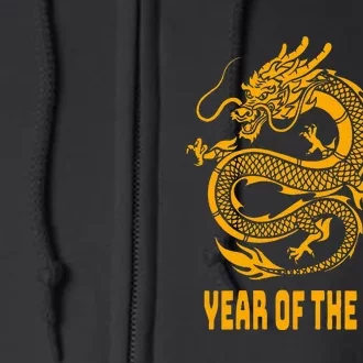 Year Of The Dragon 2024 Lunar New Year Chinese Print Full Zip Hoodie