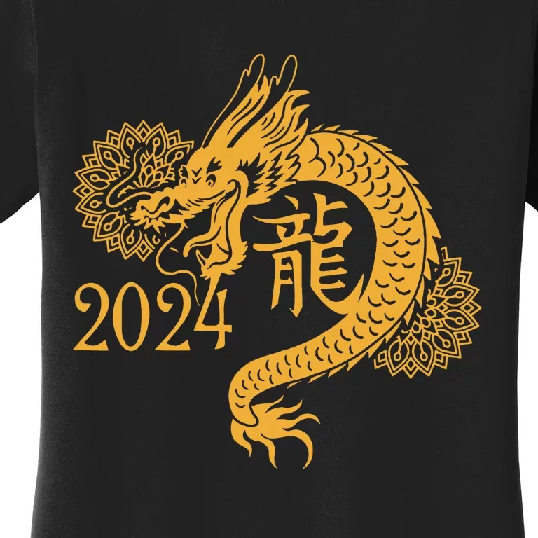 Year Of The Dragon 2024 Chinese New Year Zodiac Lunar Women's T-Shirt