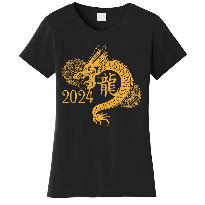 Year Of The Dragon 2024 Chinese New Year Zodiac Lunar Women's T-Shirt