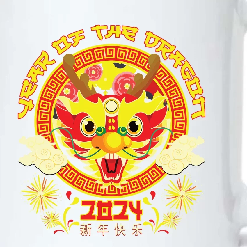 Year Of The Dragon 2024 Lunar New Year 2024 Chinese New Year Black Color Changing Mug