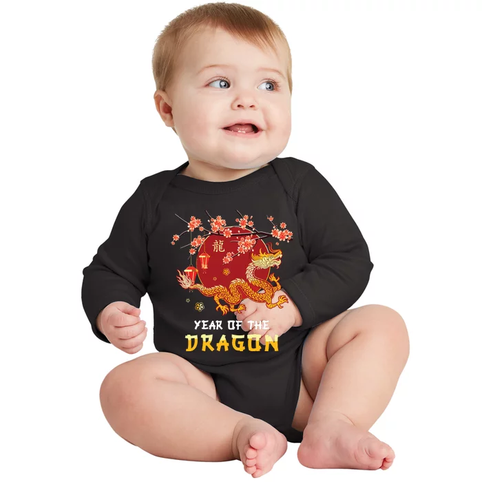 Year Of The Dragon 2024 Lunar New Year Chinese New Year 2024 Baby Long Sleeve Bodysuit