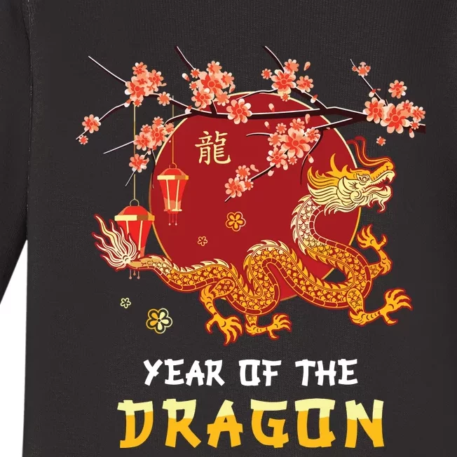 Year Of The Dragon 2024 Lunar New Year Chinese New Year 2024 Baby Long Sleeve Bodysuit