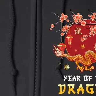 Year Of The Dragon 2024 Lunar New Year Chinese New Year 2024 Full Zip Hoodie