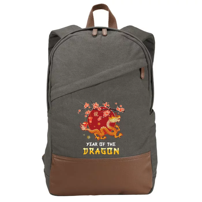 Year Of The Dragon 2024 Lunar New Year Chinese New Year 2024 Cotton Canvas Backpack