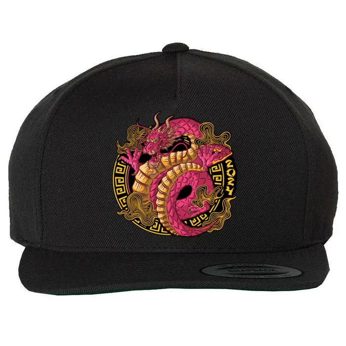 Year Of The Dragon Happy Chinese New Year 2024 Wool Snapback Cap