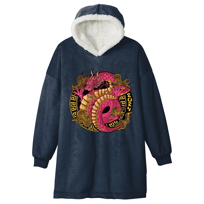 Year Of The Dragon Happy Chinese New Year 2024 Hooded Wearable Blanket