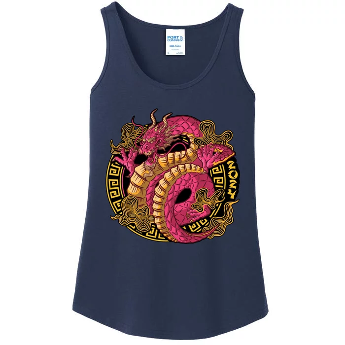 Year Of The Dragon Happy Chinese New Year 2024 Ladies Essential Tank