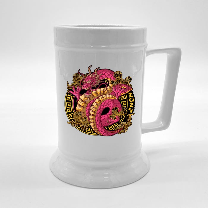 Year Of The Dragon Happy Chinese New Year 2024 Front & Back Beer Stein