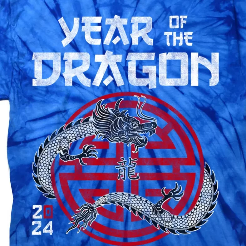 Year Of The Dragon 2024 Zodiac Chinese New Year 2024 Funny Gift Tie-Dye T-Shirt