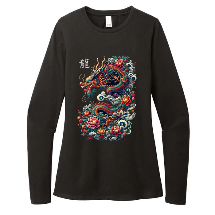 Year Of The Dragon 2024 Cool Dragon Graphic Art Womens CVC Long Sleeve Shirt