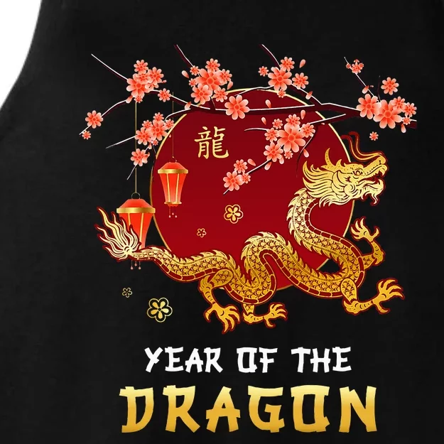 Year Of The Dragon 2024 Lunar New Year Chinese New Year 2024 Ladies Tri-Blend Wicking Tank