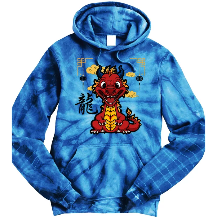 Year of the Dragon 2024 Chinese New Year Zodiac Lunar Tie Dye Hoodie