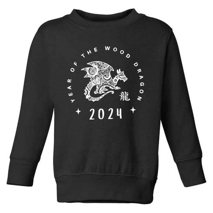 Year Of The Dragon 2024 Zodiac Chinese New Year 2024 Toddler Sweatshirt