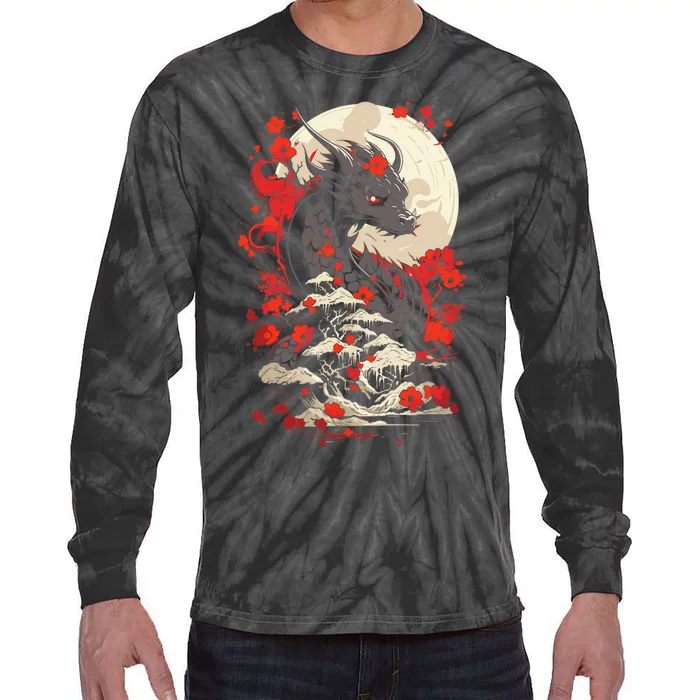 Year Of The Dragon Zodiac Lunar New Year 2024 Tie-Dye Long Sleeve Shirt