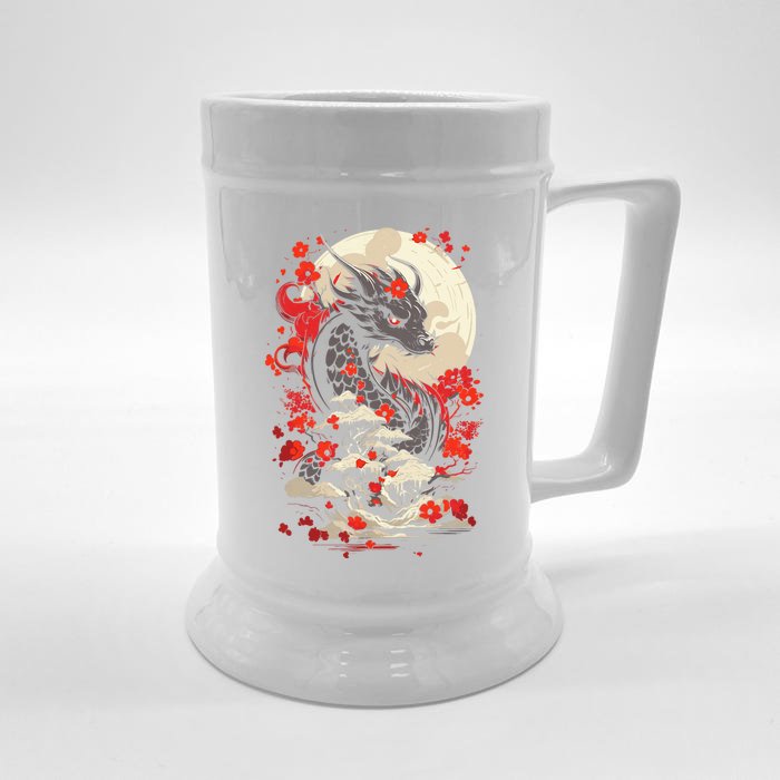 Year Of The Dragon Zodiac Lunar New Year 2024 Front & Back Beer Stein