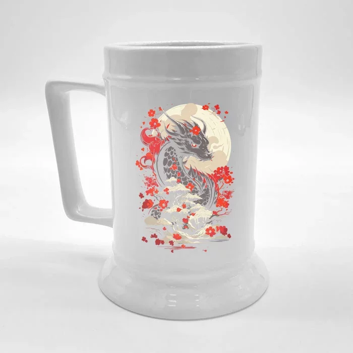 Year Of The Dragon Zodiac Lunar New Year 2024 Front & Back Beer Stein