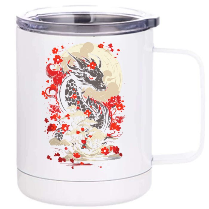 Year Of The Dragon Zodiac Lunar New Year 2024 Front & Back 12oz Stainless Steel Tumbler Cup