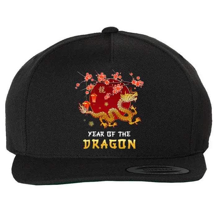 Year Of The Dragon 2024 Lunar New Year Chinese New Year 2024 Wool Snapback Cap