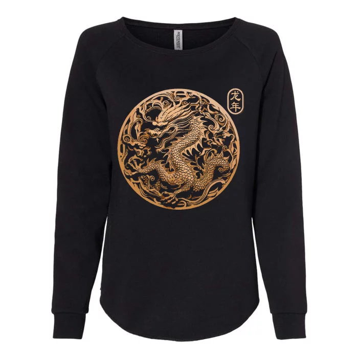 Year Of The Dragon 2024 Vintage Chinese Womens California Wash Sweatshirt