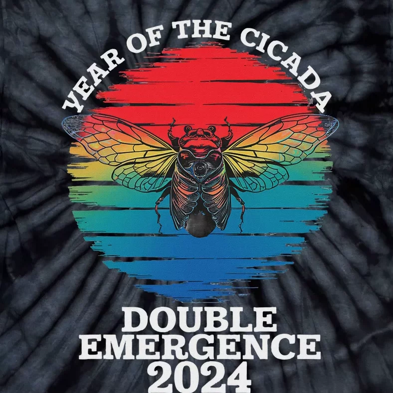 Year Of The Cicada 2024 Cicada Invasion Brood Xix Brood Xiii Tie-Dye T-Shirt