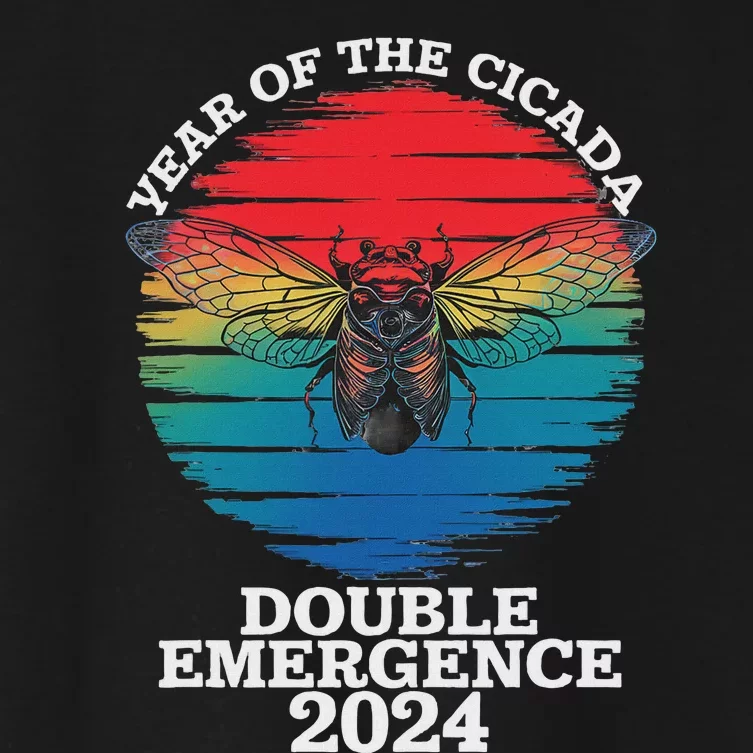 Year Of The Cicada 2024 Cicada Invasion Brood Xix Brood Xiii Women's Crop Top Tee