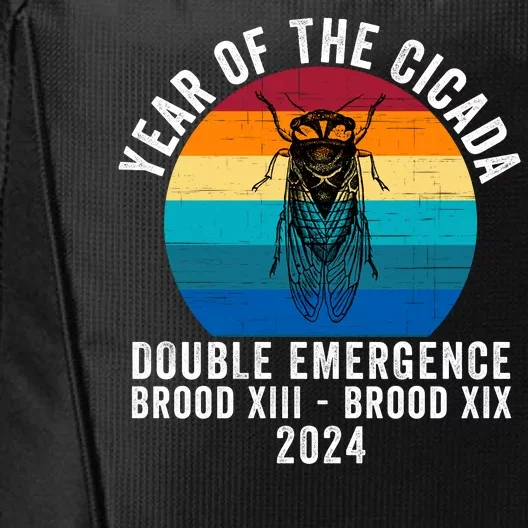 Year Of The Cicada Double Emergence Brood Xiii Brood Xix 2024 City Backpack