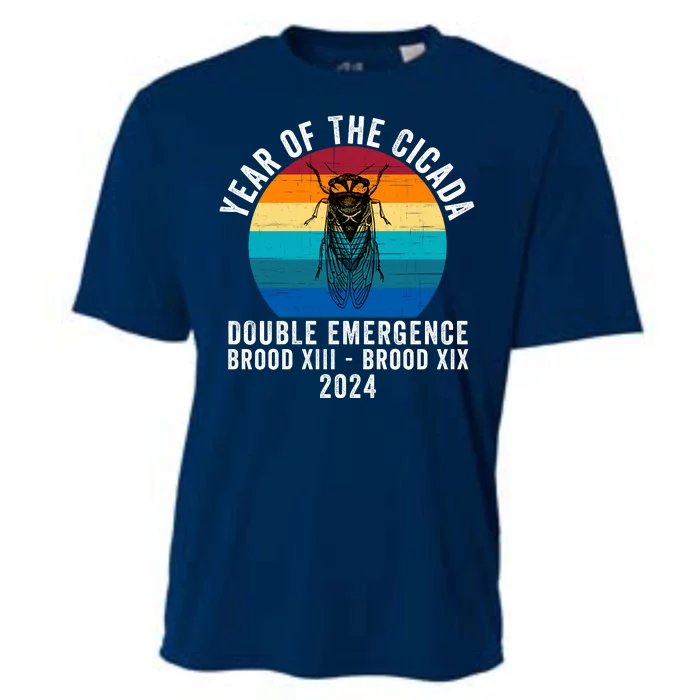 Year Of The Cicada Double Emergence Brood Xiii Brood Xix 2024 Cooling Performance Crew T-Shirt