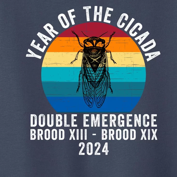 Year Of The Cicada Double Emergence Brood Xiii Brood Xix 2024 Toddler T-Shirt