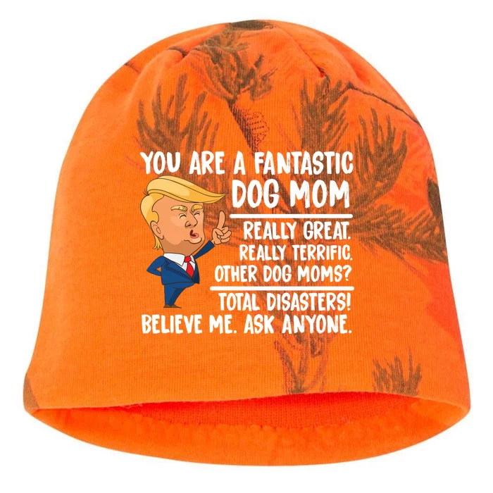 You Are A Fantastic Dog Mom Donald Trump Kati - Camo Knit Beanie