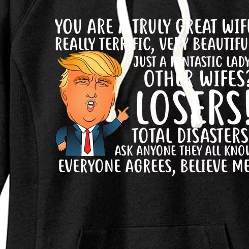 You Are A Truly Great Wife Donald Trump Women's Fleece Hoodie