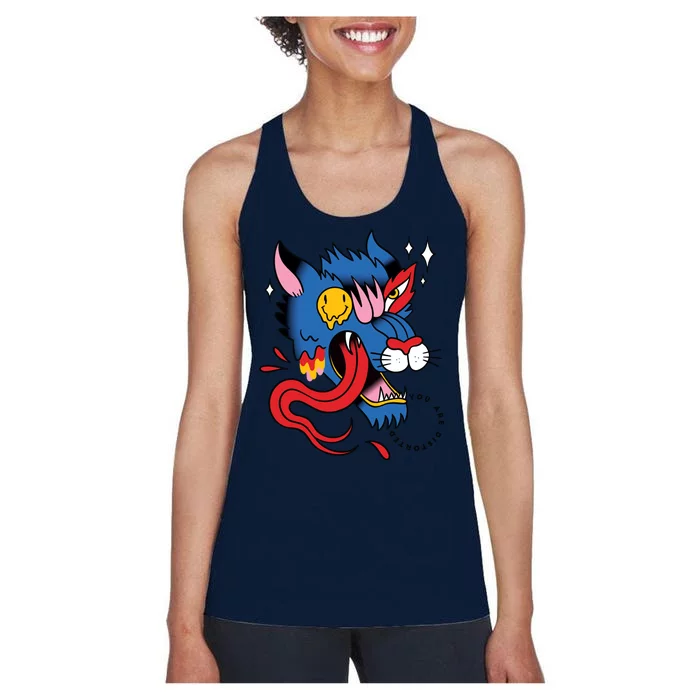 You Are Distorted Funny Wolf Women's Racerback Tank