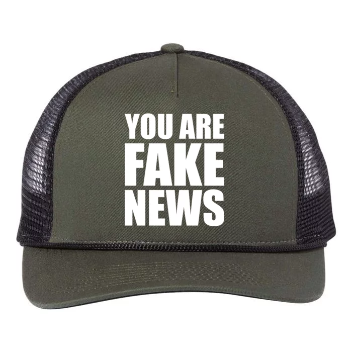 You Are Fake News #FAKENEWS Retro Rope Trucker Hat Cap