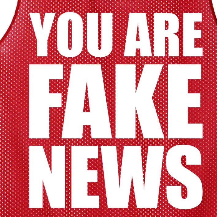 You Are Fake News #FAKENEWS Mesh Reversible Basketball Jersey Tank