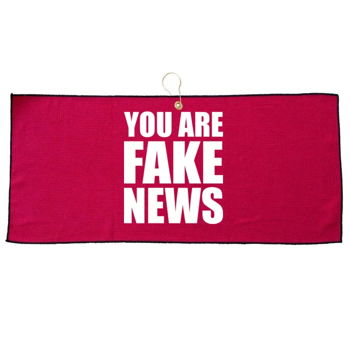 You Are Fake News #FAKENEWS Large Microfiber Waffle Golf Towel