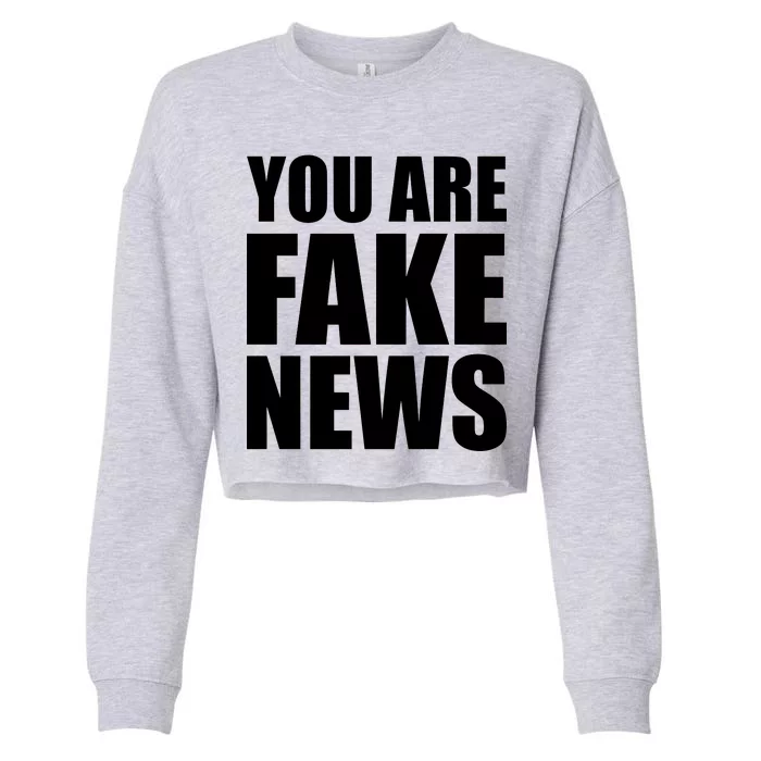 You Are Fake News #FAKENEWS Cropped Pullover Crew