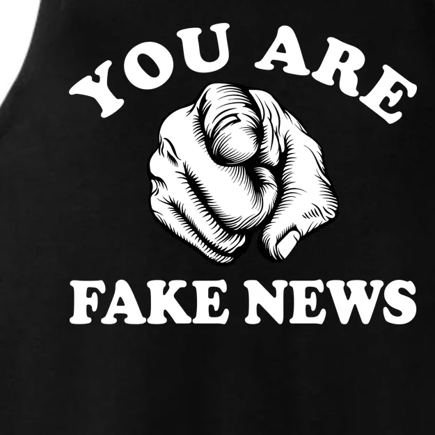 You Are Fake News Funny Trump Political Ladies Tri-Blend Wicking Tank