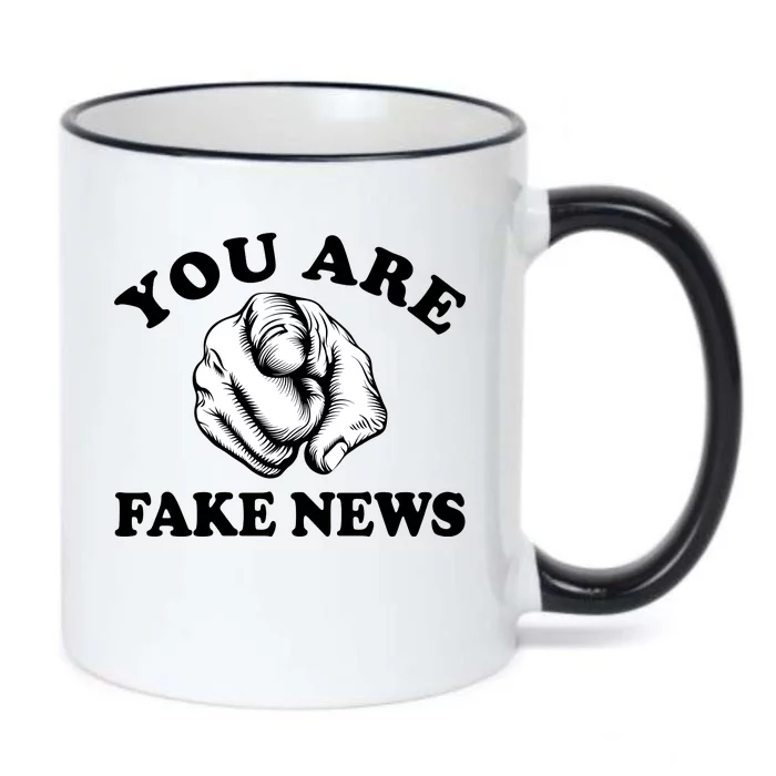 You Are Fake News Funny Trump Political Black Color Changing Mug