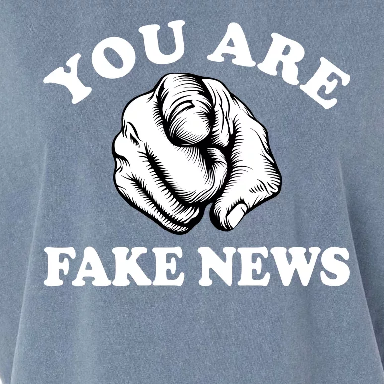 You Are Fake News Funny Trump Political Garment-Dyed Women's Muscle Tee